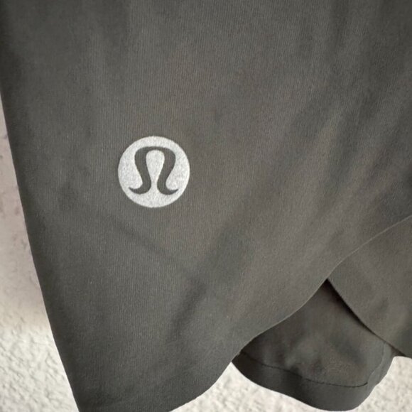 LULULEMON QUICK PACE Split Open Back Olive Green/Gray Athletic Top. Size Small - Picture 3 of 9